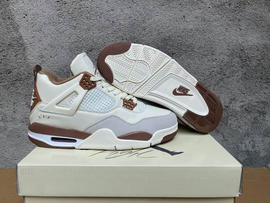 (image for) Air Jordan 4 Retro Sail Grey Brown Shoes -74